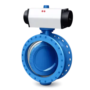 D642X Pneumatic Double Eccentric Flange Butterfly Valve